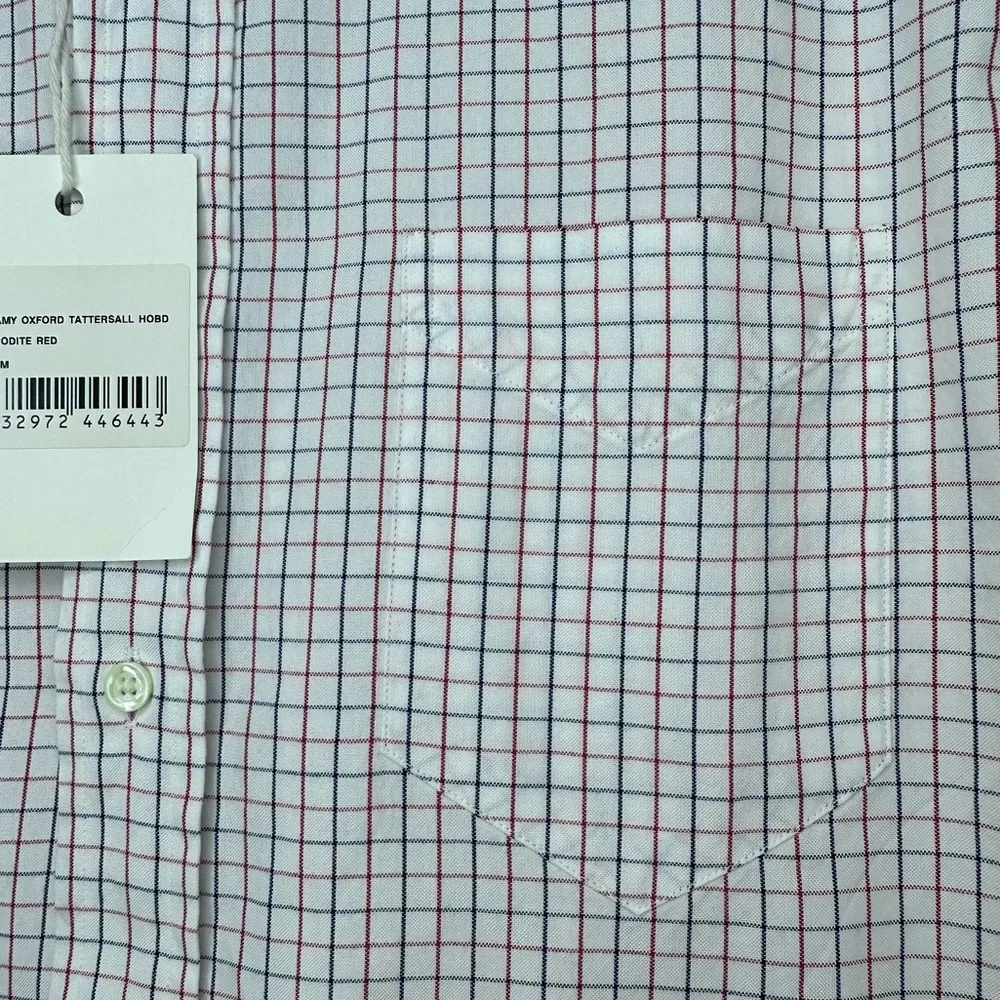 GANT Barney’s NY Rugger The Hugger Dreamy Oxford Tattersall HOBD Red NOS Shirt - Picture 4 of 15